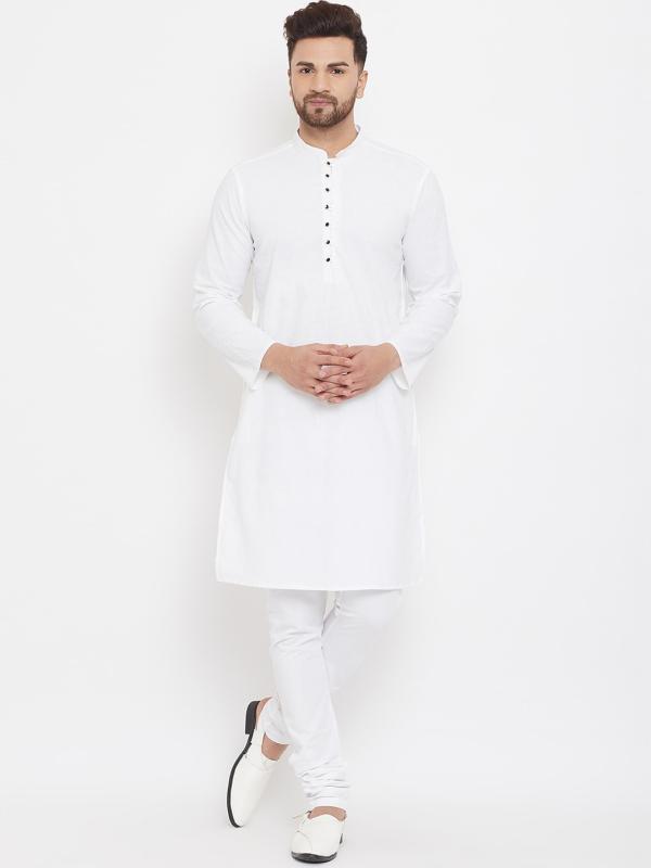 メンズ エスニックファッション 民族衣装 インド 衣料品 メンズ カフタン クルタ ネパール 服 綿 ホワイト 丈 インド エキゾチック ゆったりシルエット