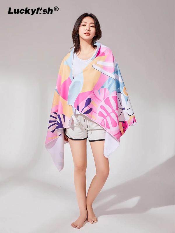 速乾 バスタオル メンズ レディース兼 ポータブル トラベル ビーチタオル 水泳 サーフィン シュノーケ..