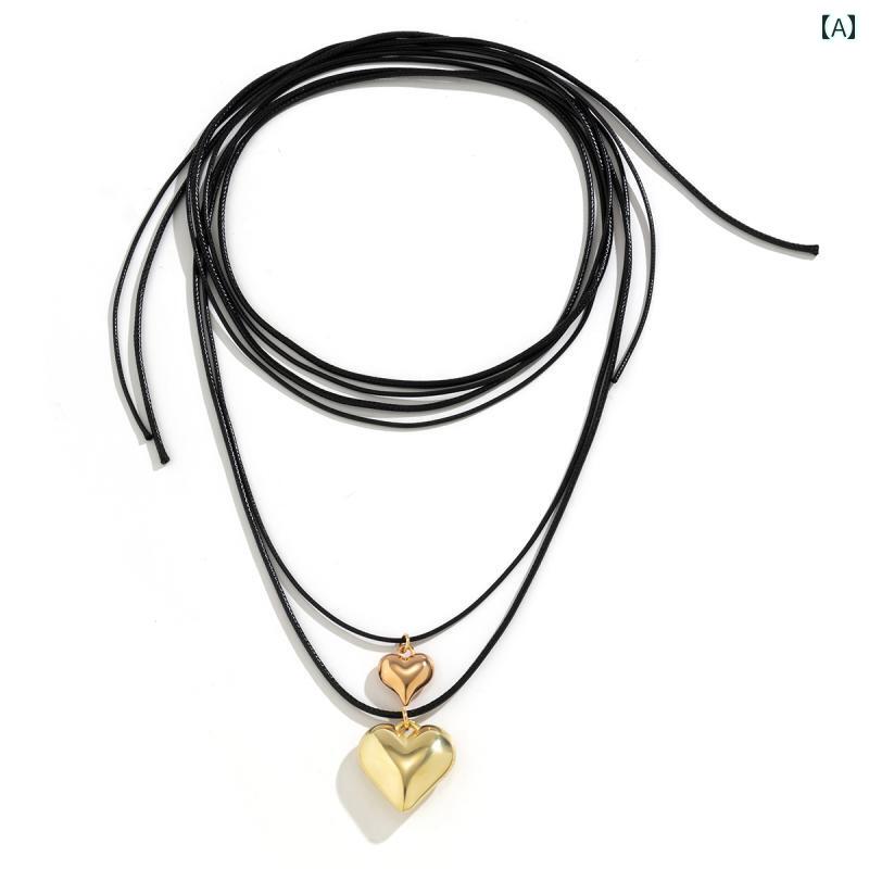 レディース ハートチョーカー アクセサリー おしゃれ きれい 豪華感 煌びやか デート ペア イベント フェス パーティ パフォーマンス ダンス コスチューム ステージ 衣装 仕事 クラブ 映え