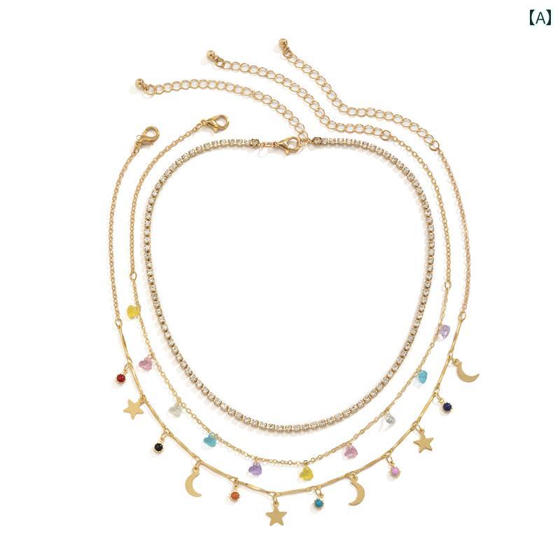 メンズ レディース チェーン ネックレス アクセサリー おしゃれ きれい 豪華感 煌びやか デート ペア イベント フェス パフォーマンス ダンス コスチューム ステージ 衣装 映え