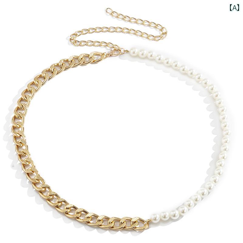 レディース ウエストチェーンアクセサリー おしゃれ かわいい 豪華感 煌びやか デート ペア イベント フェス パーティ パフォーマンス ダンス コスチューム ステージ 衣装 クラブ 映え