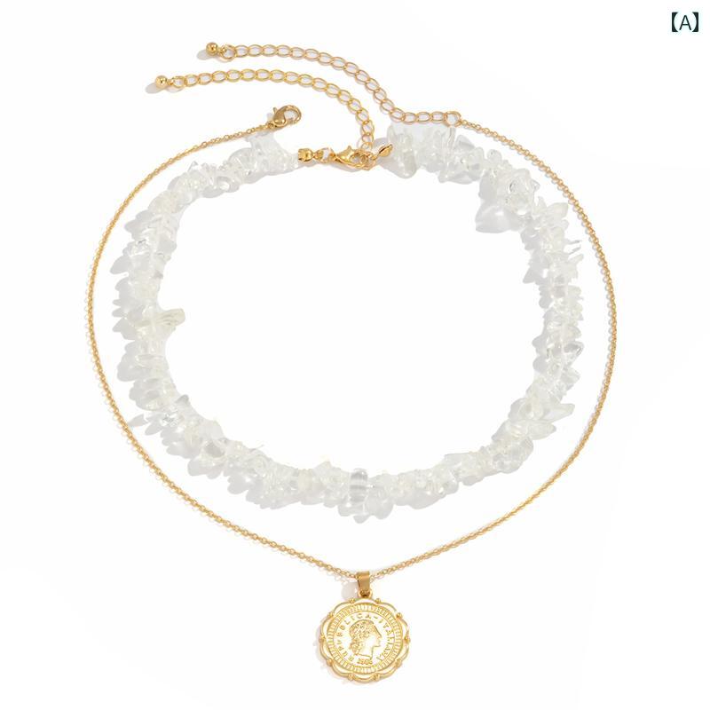 ネックレス メンズ レディース チェーンネックレス アクセサリー おしゃれ きれい 豪華感 煌びやか イベント フェス 式典 パーティー パフォーマンス ステージ ダンス コスチューム 映え