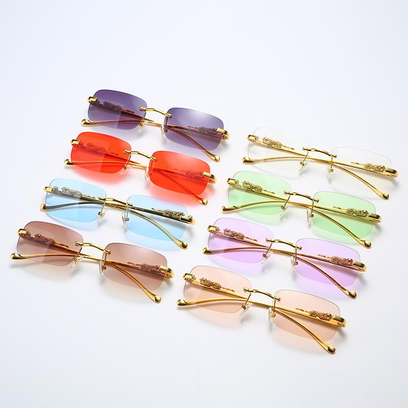 C, G, K - サングラス メガネ 眼鏡 おしゃれ ファッション アクセサリー レディース メンズ ユニセックス 装飾 フレームレス スクエア カラフル レトロ メタル