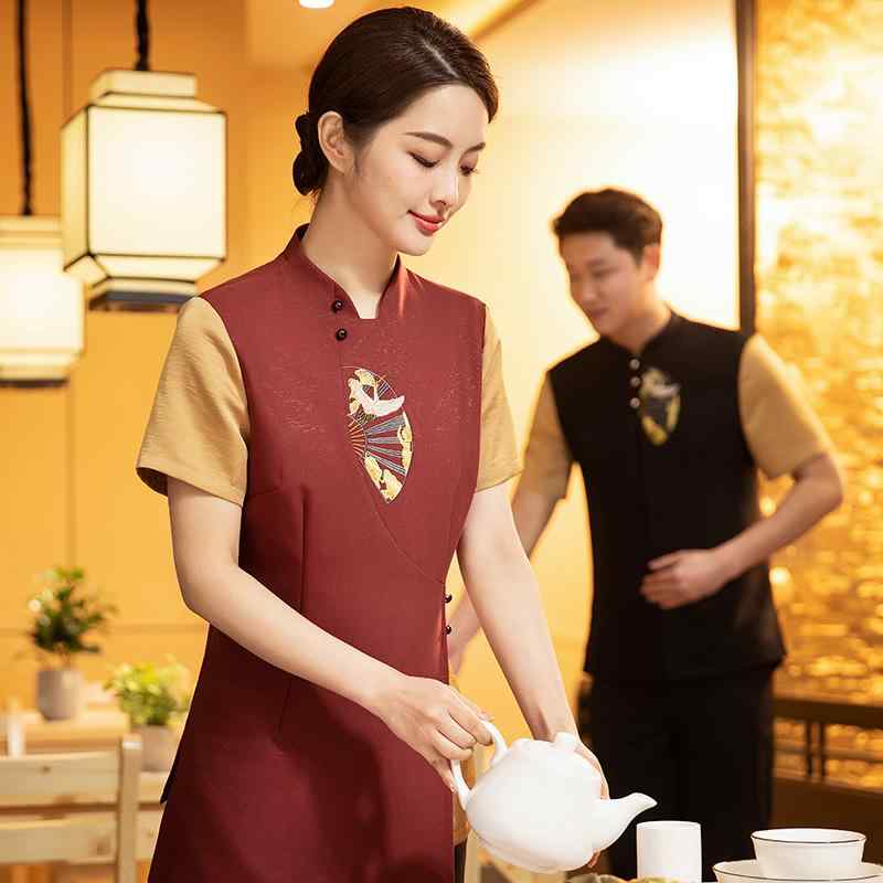レストラン 制服 飲食店 ホール ユニフォーム レディース メンズ 快適 爽やか 清潔感 中華風 エレガント ウェイター ウエイトレス ホテル パーティ バンケット