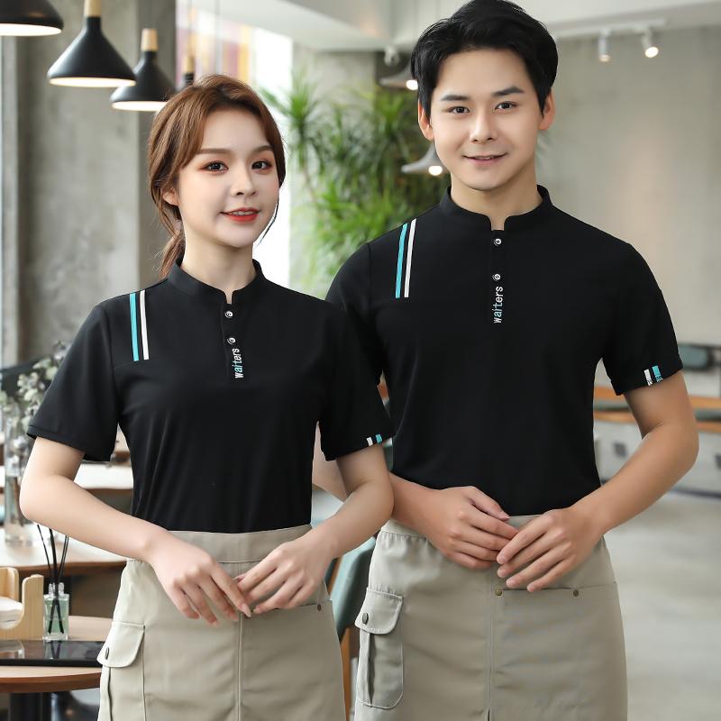 レストラン 制服 ユニフォーム レディース メンズ メンズ レディース兼 ウェイター カフェ レストラン 洋菓子店 作業着 夏 ポロシャツ