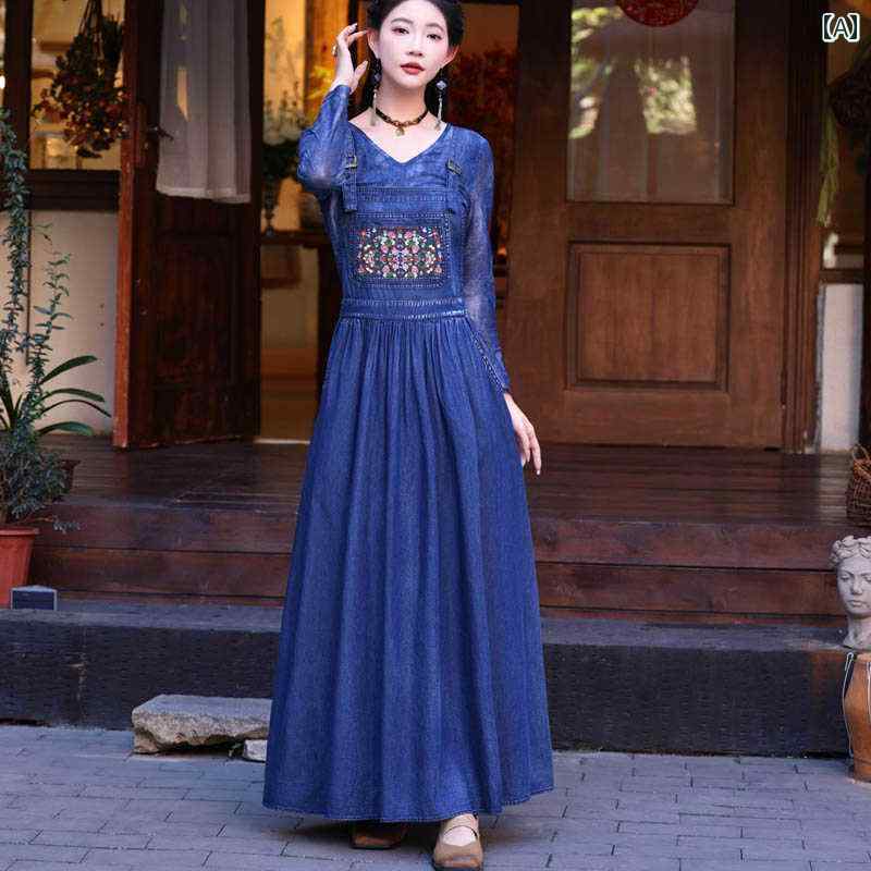 レディース デニム ロングスカートサロペット オールインワン つぎ ゆるかわ 細見え おしゃれ かわいい デート レジャー 仕事着 普段着 快適 お揃い リンク