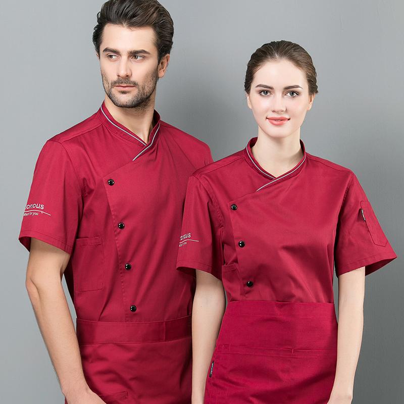 厨房 制服 コック ユニフォーム シェフ 料理人 調理師 パティシエ レストラン キッチン ホテル メンズ レディース 半袖