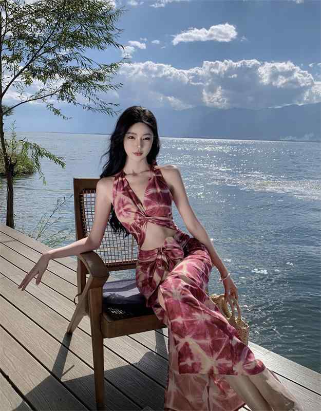 リゾートドレス 夏ドレス ディナードレス ホリデードレス 夏 ロングドレス ビーチ 休暇 旅行 休日 ヴァカンス エキゾチック エレガント フェミニン レディース