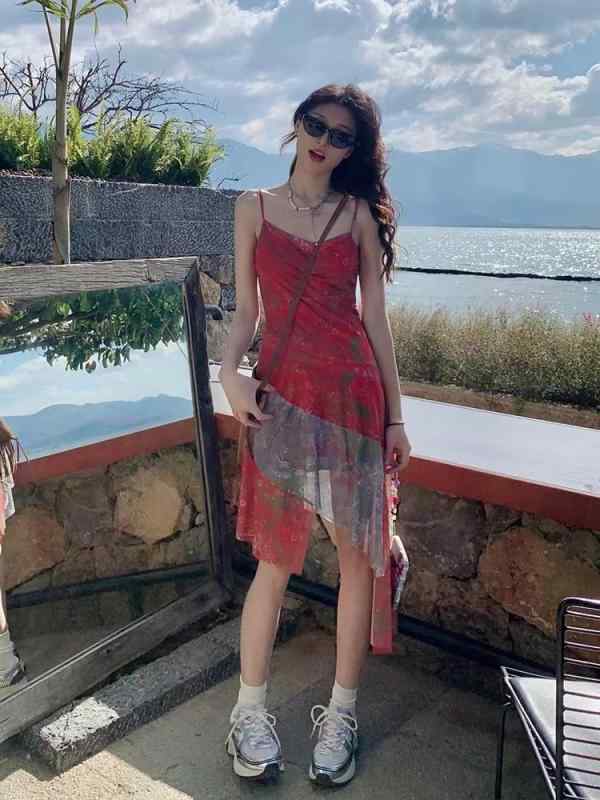 リゾートドレス 夏ドレス ディナードレス ホリデードレス 夏 ミニドレス 旅行 休日 ヴァカンス 写真撮影 エキゾチック エレガント フェミニン レディース