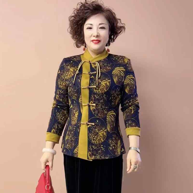 レディース 婦人服 服 スリムフィット レトロ バックル エスニック チャイナ ドレス カーディガン 九分..