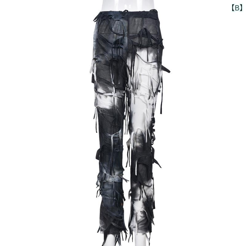 レディース ボトムス サブカル レディース アメリカ ロック ゴシック ハロウィーン タイトフィット ズボン パンツ セミフレア