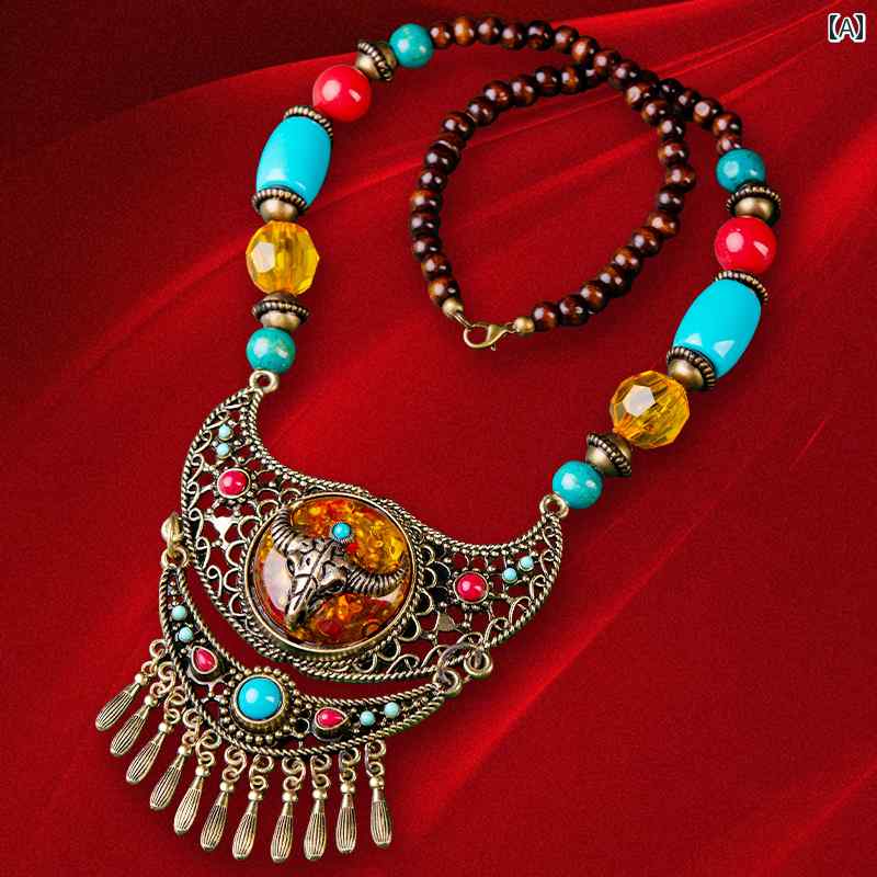 アクセサリー ネックレス レディース エキゾチック おしゃれ ファッション チェーン 額 帽子 モンゴル 写真 衣装 メンズ ヘア エスニック