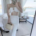 リゾートドレス 夏ドレス ディナードレス ホリデードレス 夏 ノースリーブ ロングドレス 魅惑 旅行 休暇 バカンス エキゾチック エレガント フェミニン レディース