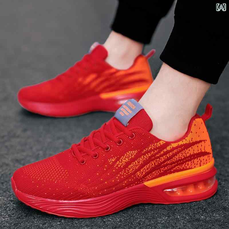ランニング シューズ 運動靴 メンズ 紳士靴 ファッション シューズ オールシーズン 通気性 メッシュ レースアップ スポーツ レジャー ローヒール ラウンドトゥ PU アウトドア カジュアル