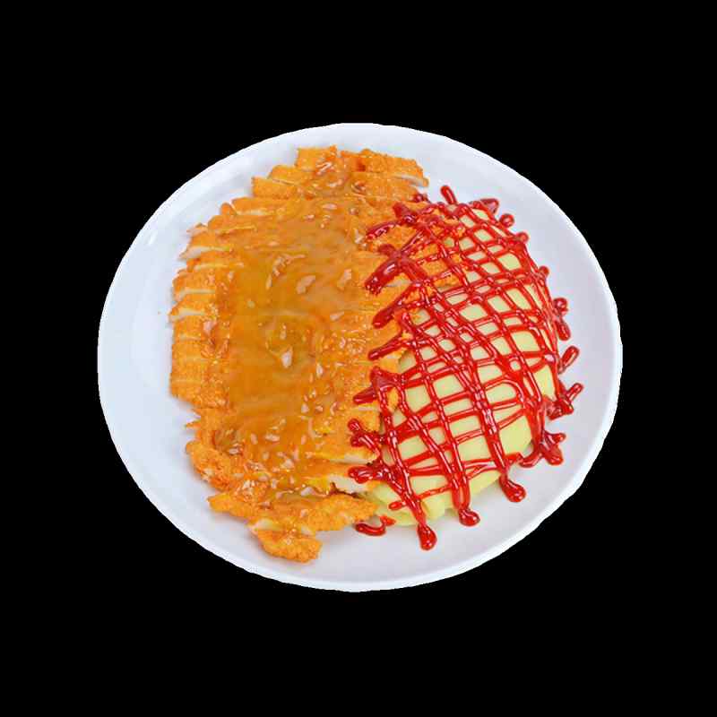 食品 サンプル リアル 見本 食玩 シミュレーション チキン カツ ライス 鶏卵 パン レストラン インテリ..