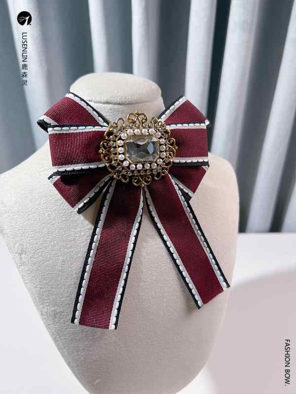 蝶ネクタイ おしゃれ ポロ タイ 制服 JK レディース ソリッドカラー ストライプ 英国 カレッジ ブロー..