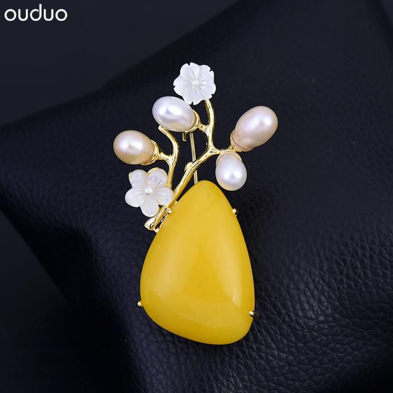 Hawaiian Jewelry - ブローチ レディース おしゃれ レトロ チャイナ風 パール レディース エレガント コサージュ アクセサリー
