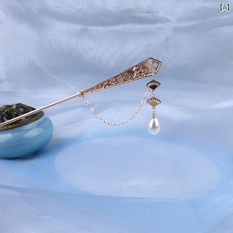 かんざし レディース ステップ ヘアピン レトロ ヘア飾り ピン留め 唐 宮殿 アクセサリー 糸 レディース 髪飾り 漢服 頭飾り