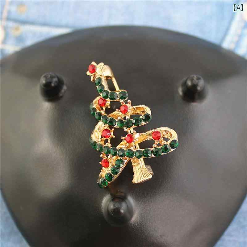 レディース ファッション アクセサリー オールシーズン 装飾 クリスマス ツリー ギフト カップル ブローチ ピン アメリカ ゴールド シルバー
