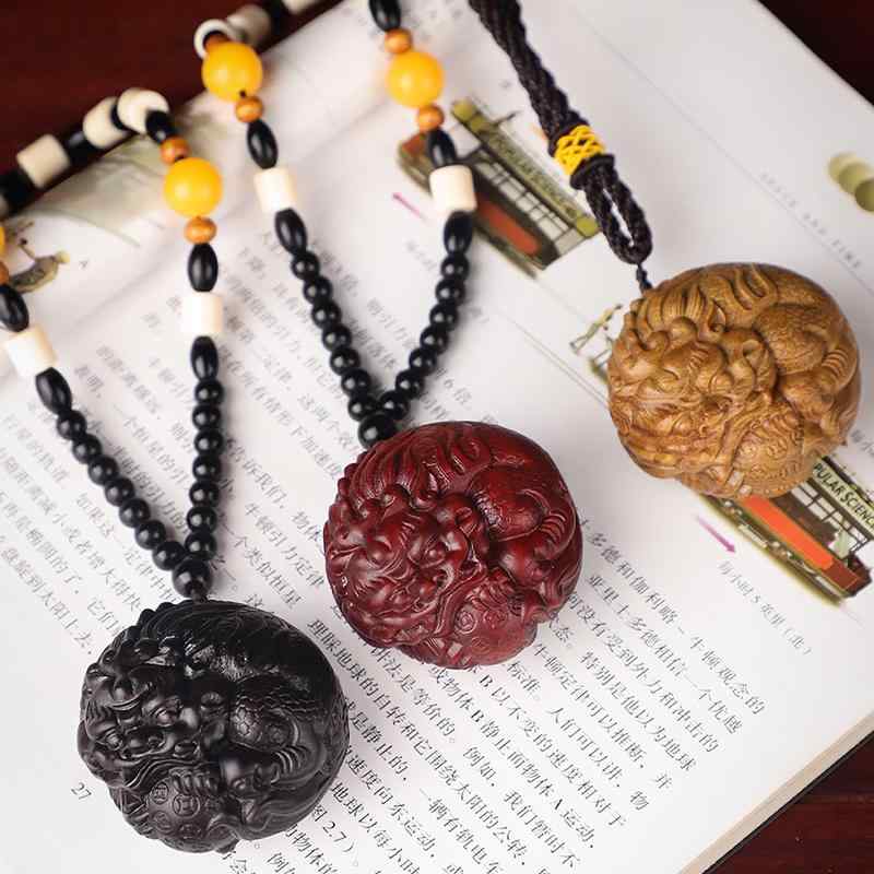 チャーム ペンダント アクセサリー ネックレス 小物 装飾品 シンプル レトロ レトロ チャイナ風 普段使い生活 木 素材 DIY