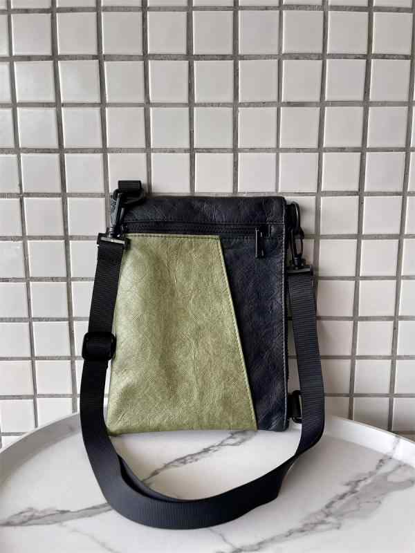 デュポン紙バッグ おしゃれ カラー ブロック レトロ カジュアル クロス ボディ ワンショルダー 軽量 多 封筒バッグ メンズ レディース