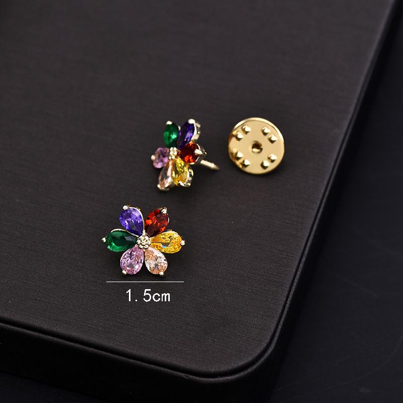 Indian Jewelry - レディース アクセサリー ジュエリー 雑貨 精巧 カラフル 小さめ 花 抗露出 バックル かわいい 小さめ コサージュ スーツ 襟 花 ファッション バッジ 韓国