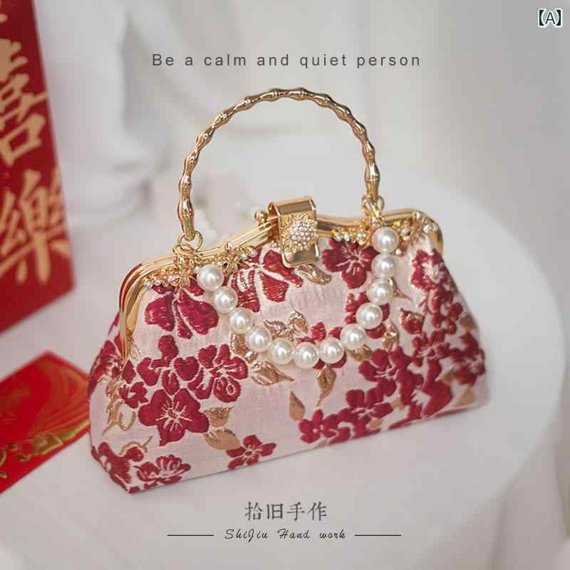中国風 バッグ ハンドバッグ ショルダーバッグ パーティーバッグ チャイナ風 エレガント おしゃれ 母の..