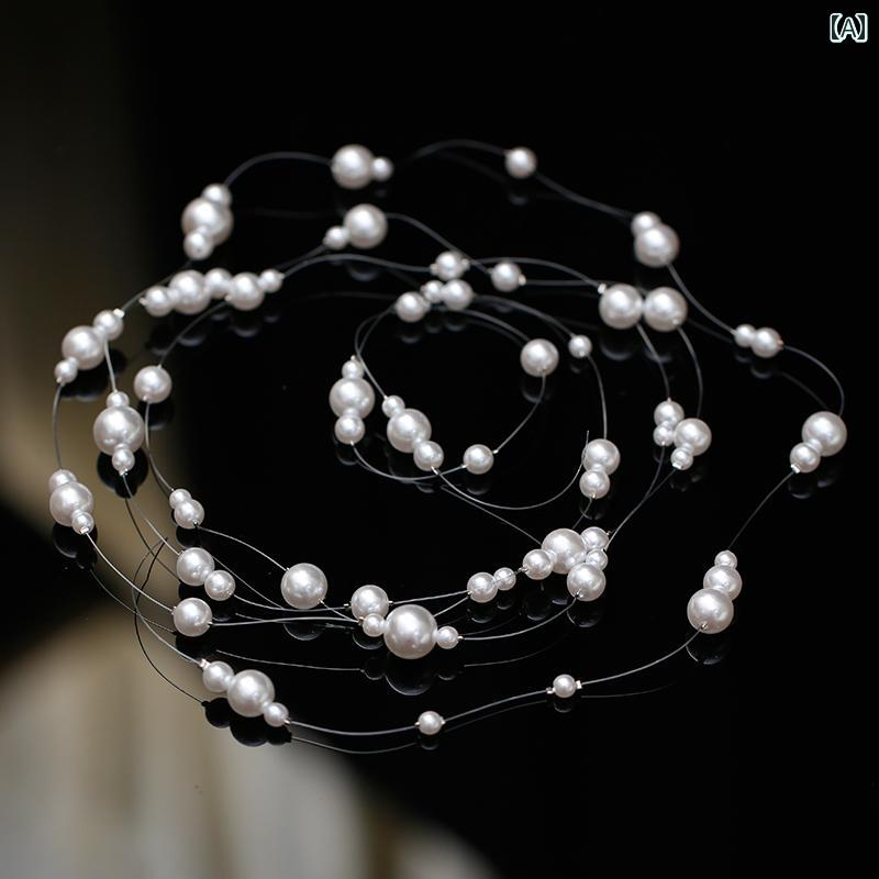 ウエディング 花嫁 ヘッドドレス カチューシャ ヘアアクセサリー 結婚式 髪飾り ア...