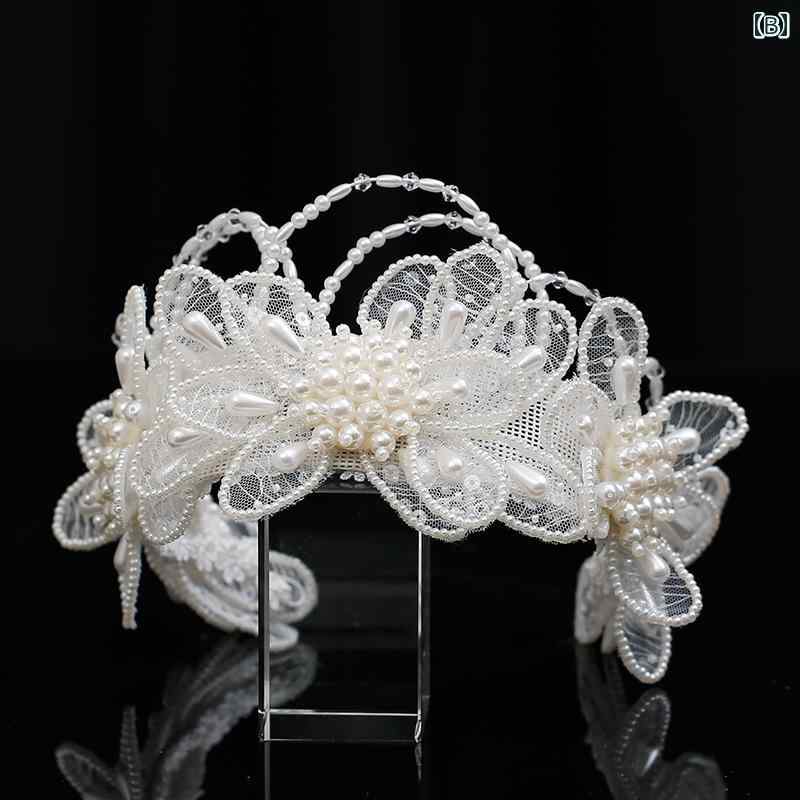 ウエディング 花嫁 ヘッドドレス カチューシャ ヘアアクセサリー 結婚式 髪飾り ア...