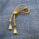 ブローチ アクセサリー 合金 銀メッキ 金メッキ アンティーク レトロ エレガント ロープ リボン 人工宝石 半貴石 コサージュ レディース レディース