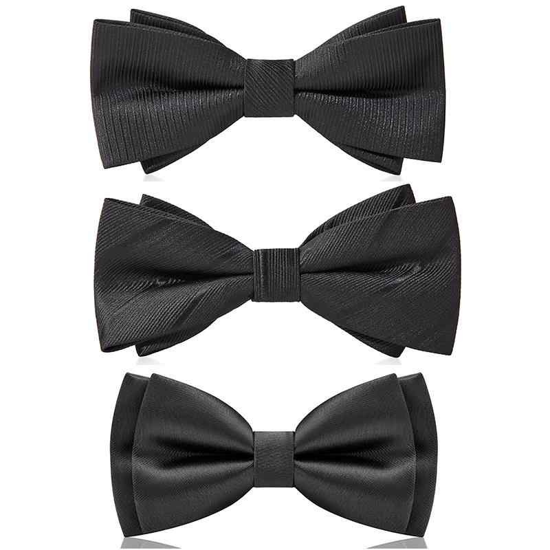 蝶ネクタイ リボン メンズ フォーマル おしゃれ シンプル ウェディング 付添人 新郎 メンズ 結婚式 シャツ 黒 ブラック ポリエステル 韓国