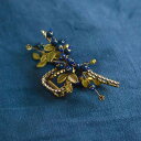 レディース ヘアアクセサリー ブルーベリー フルーツ セラミック ビーズ クリップ フォレスト ヴィンテージ風 レトロ 精巧 髪飾り ヘッド フラワー ギフト