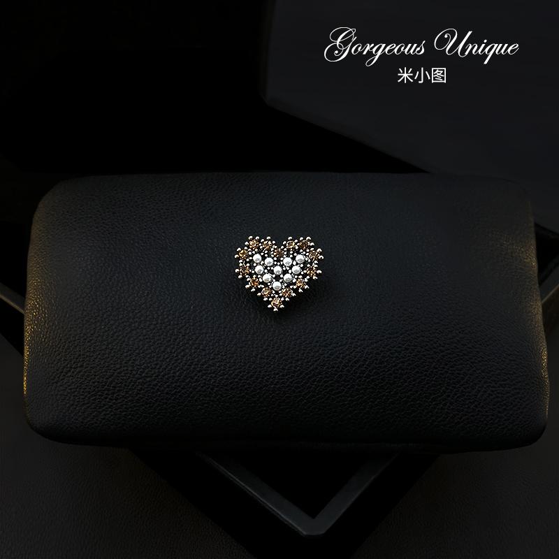 ブローチ 美しい 抑制 精巧 ラブ ピン ハート型 露出 防止 小さめ レトロ アクセサリー レディース ファッション 装飾品