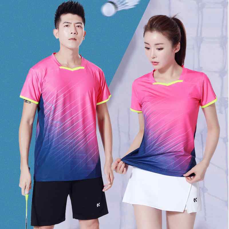 スポーツ トレーニング メンズ レディース 速乾 バドミントン スーツ 軽量 通気性 卓球 テニス 半袖 スポーツ 競技