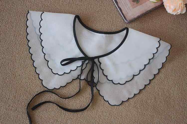 襟 ネック 生地 布 レース メッシュ 刺繍 手芸 クラフト 裁縫材料 服 DIY ドレス 衣装 素材 クロス