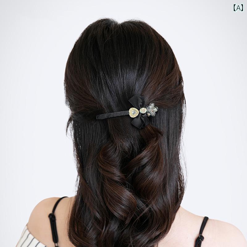 ヘア クリップ バレッタ 韓国 ヘアアクセサリー 頭飾り おしゃれ 上品 シンプル ファッション ヘアアレ..