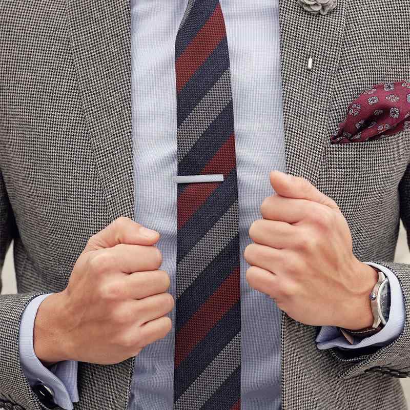 ネクタイ ピン メンズ フォーマル ビジネス おしゃれ紳士 メンズ ナロー ネクタイ クリップ 4cm シンプ..