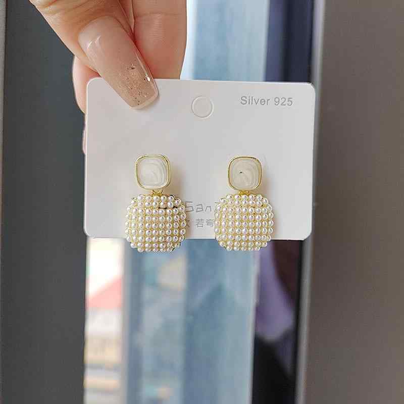 ピアス S925 シルバー ニードル スーパー フェアリー 幾何学 パールピアス レディース ファッション アクセサリー 装飾品