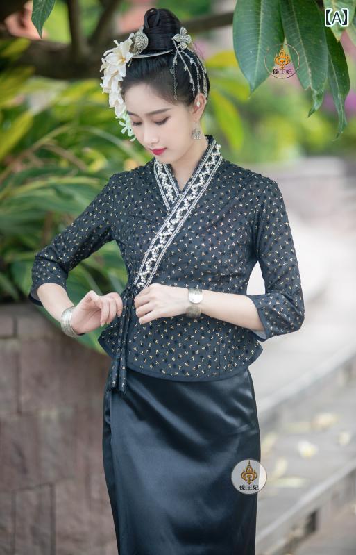 民族衣装 タイ エスニック アジアンテイスト 伝統 レトロ フェスティバル 衣装 コスチューム ドレスコード レディース