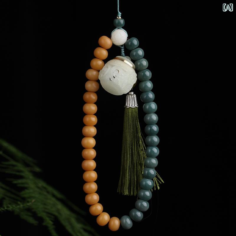 ストラップ レディース 菩提 種子 レトロ 携帯電話 チェーン ショート メンズ 携帯電話 ストラップ 手首吊り アクセサリー ロープ ワンポイント オシャレ 小物