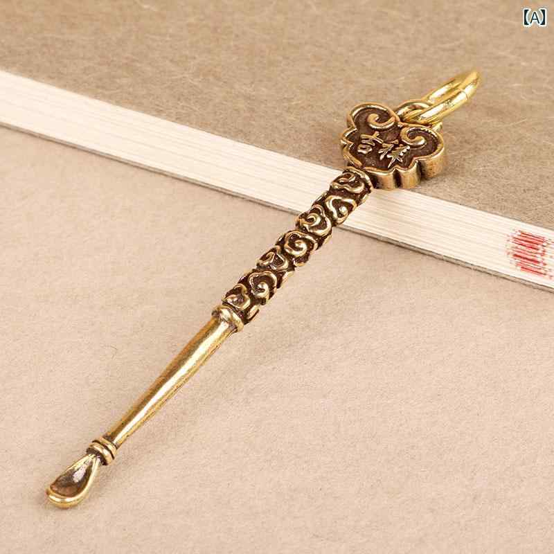 レトロ 車 キーホルダー ペンダント キーアクセサリー キーチェーン ストラップ メンズ レディース兼 チャイナテイスト 装飾品 真鍮