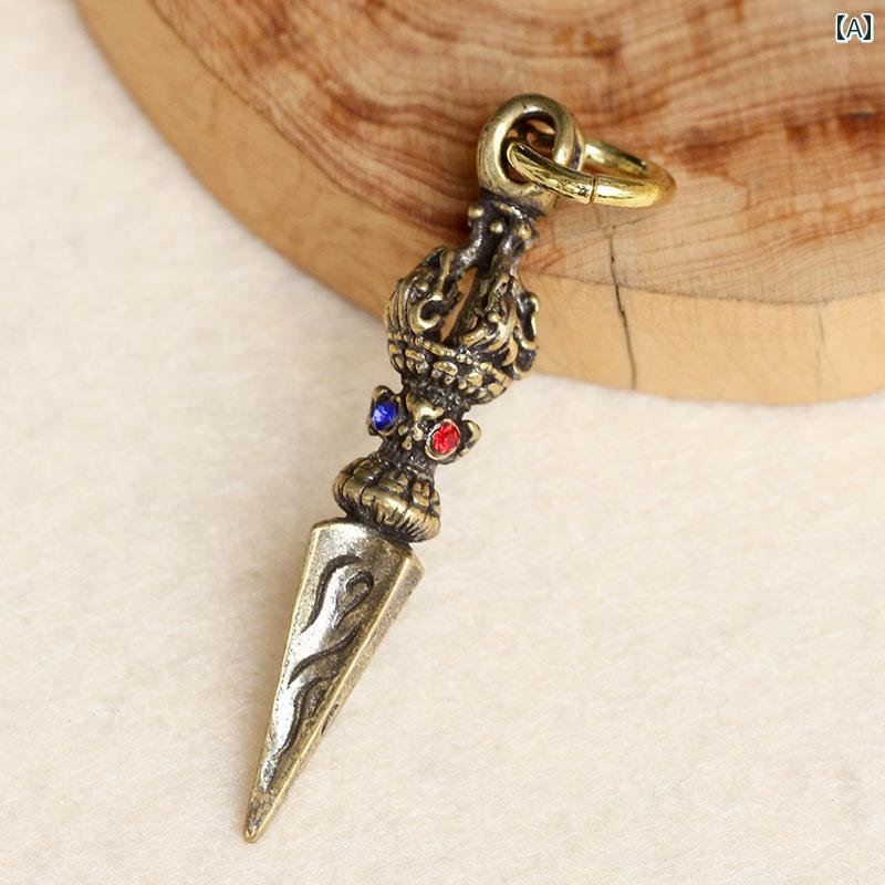 レトロ 車 キーホルダー ペンダント キーアクセサリー キーチェーン ストラップ メンズ レディース兼 チャイナテイスト 装飾品 真鍮