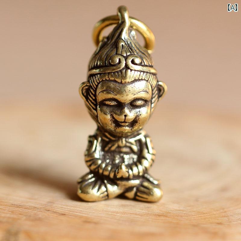 レトロ 車 キーホルダー ペンダント キーアクセサリー キーチェーン ストラップ メンズ レディース兼 チャイナテイスト 装飾品 真鍮