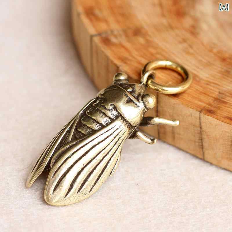 レトロ 車 キーホルダー ペンダント キーアクセサリー キーチェーン ストラップ メンズ レディース兼 チャイナテイスト 装飾品 真鍮