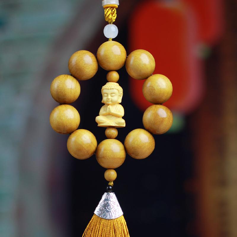 数珠 中国風 アクセサリー ゴールデン 南武 車吊り 仏 ビーズ 文化 玩具 ブレスレット ツゲ 仏像 タッセル アクセサリー 車 インテリア 吊り下げ アクセサリー