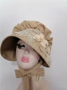 レディース 帽子 おしゃれ ヘアアクセサリー 中世風 ファンタジー 帽子 花柄 レトロ ソフト サンハット 撮影 レディース