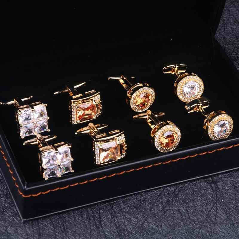 カフリンクス ストーン カフス カフ ネイル 4 点 セット フレンチ シャツ カフスボタン カフリンクス メンズ 装飾品