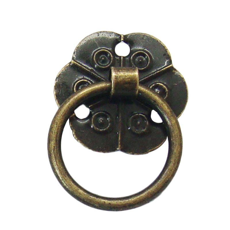 B 089 梅の花 小さめ ハンドル 鉄 カートン 引き出し 2cm 3cm 鉄 ボックス 取っ手 アンティーク レトロ