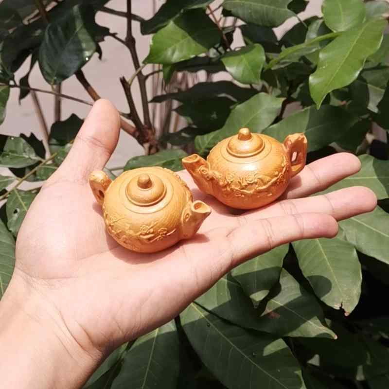 中国風 アクセサリー 装飾品 ハンドル ポット ハンドル ピース 木彫り ティーポット おもちゃ ピース 無垢材 手 ねじり おもちゃ ピース