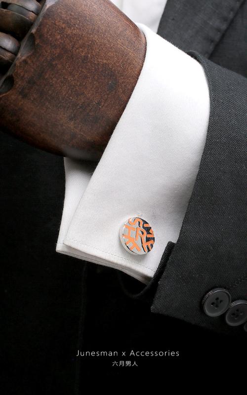 カフス ボタン おしゃれ メンズ カフリンクス フォーマルファッション セレモニー フレンチ ボタン レディース クラシック オレンジ